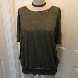 Sanctuary smocked cotton tee